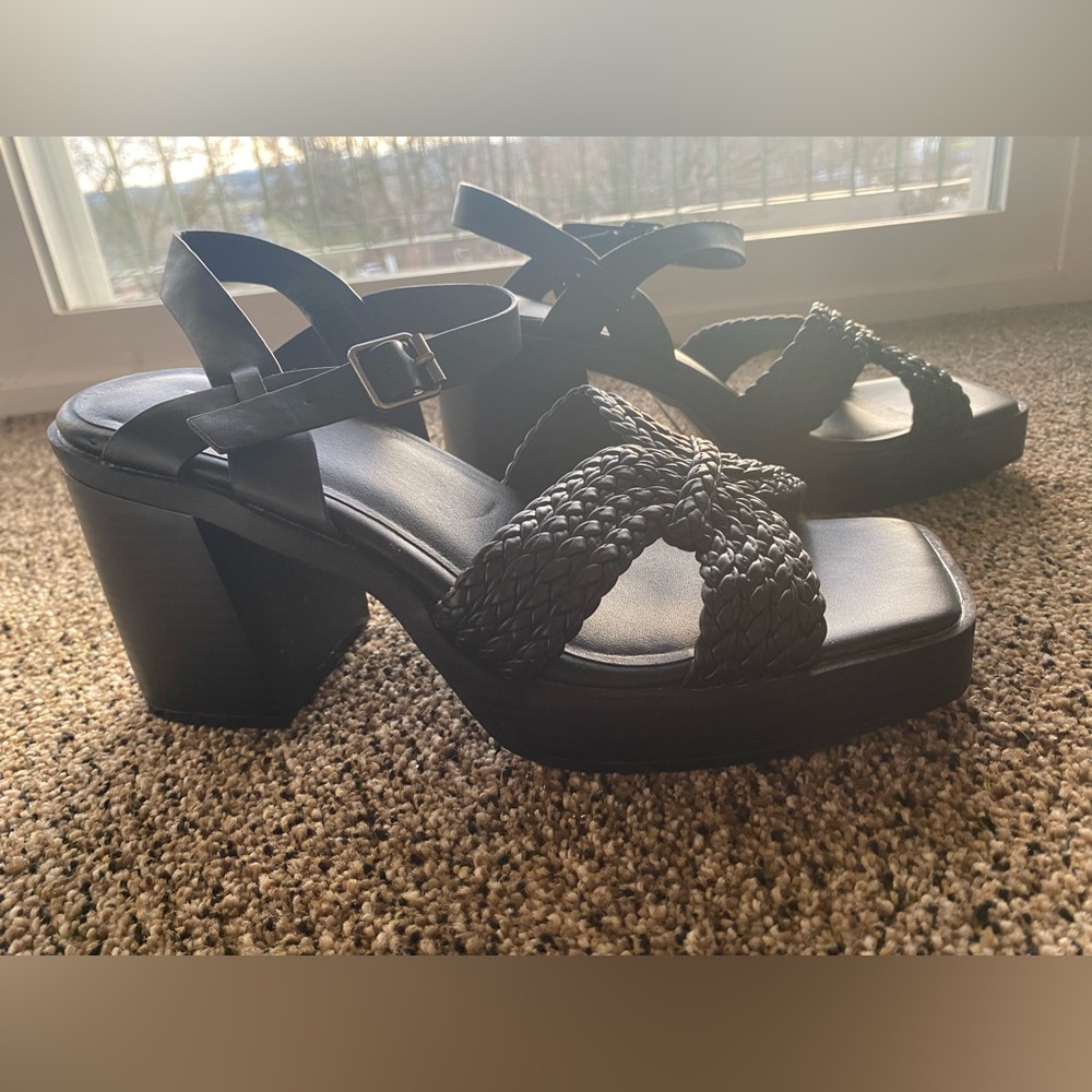 Chunky sandal heels